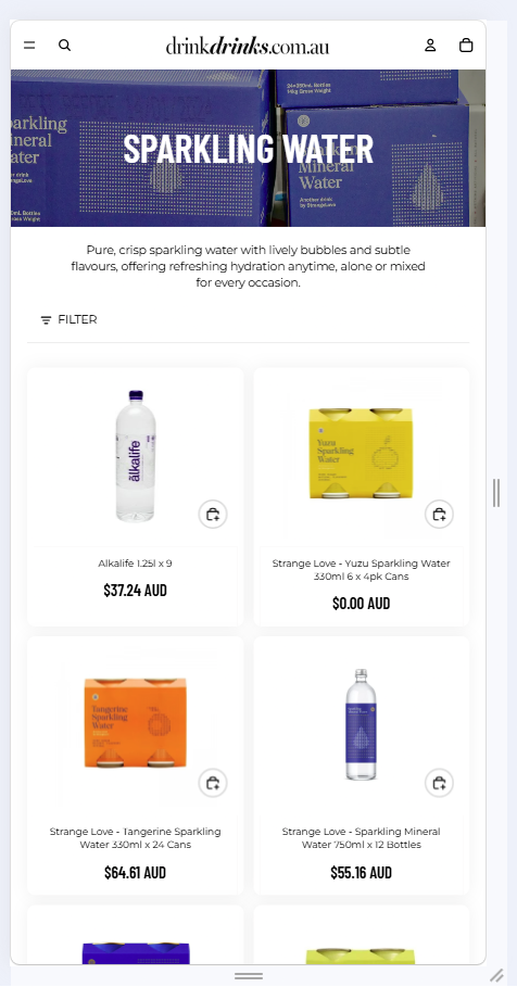 DrinkDrinks multi-supplier beverage collection browsing