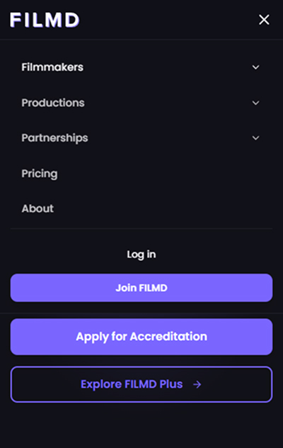 FILMD crew and cast application workflow
