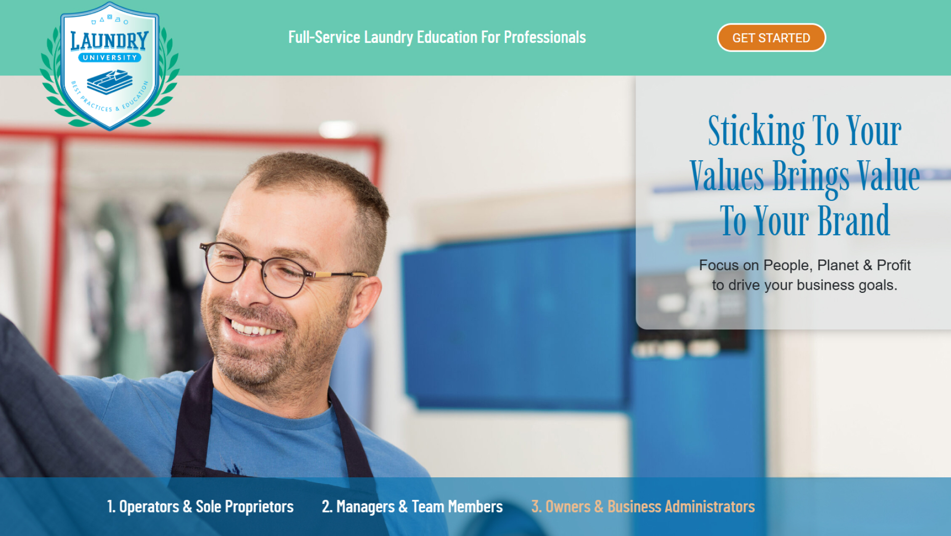 Laundry University eLearning platform interface