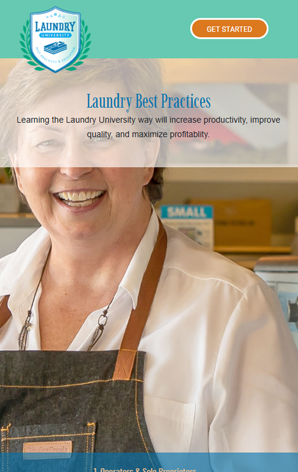 Laundry University course and learning interface