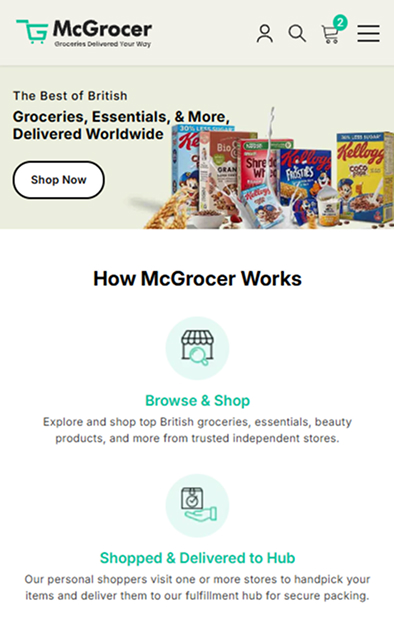 McGrocer food cupboard essentials banner