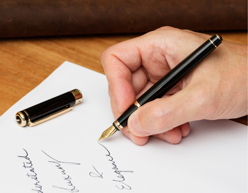 Scriveiner luxury pen storefront homepage